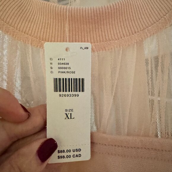 Maeve Pink Puff Sleeve Sweatshirt - XL - Picture 3 of 8